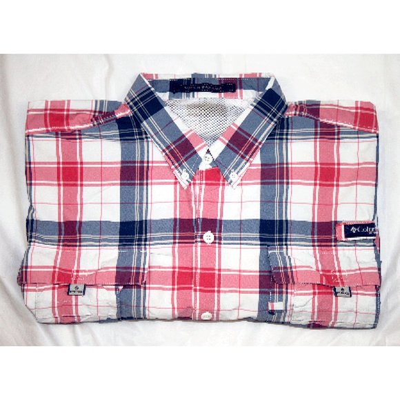 Columbia PFG Mens Short Sleeve Button Front Vented - Picture 5 of 6